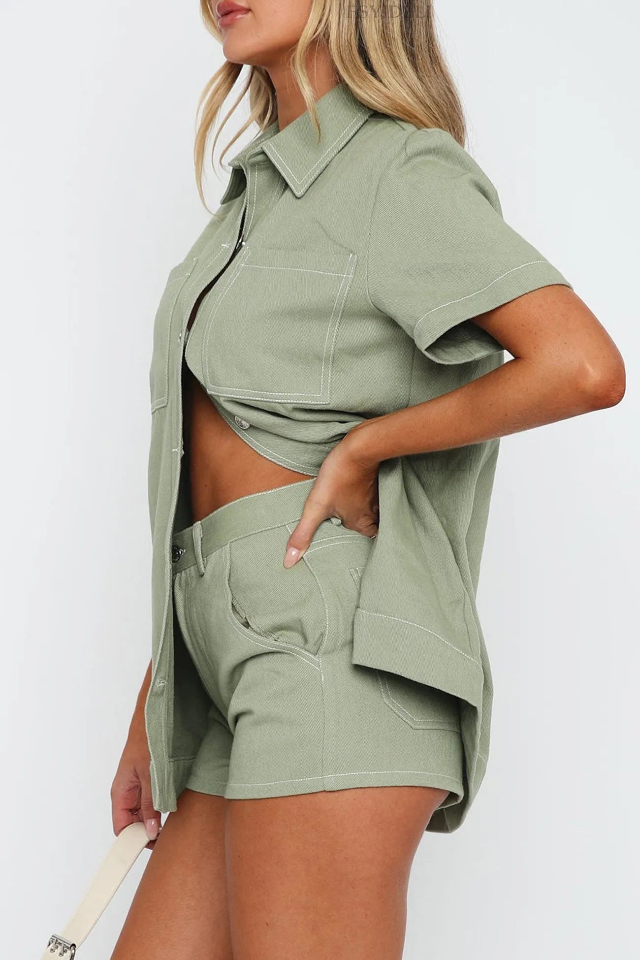 Vintagoe Cargo Shirt Shorts Set