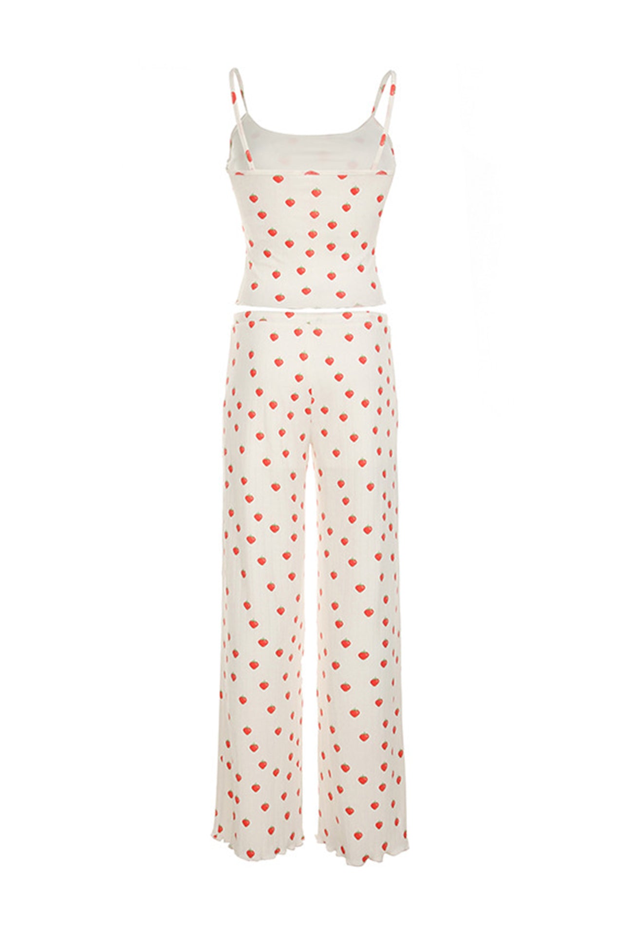 Strawberry Print Cami Vest Pants Set