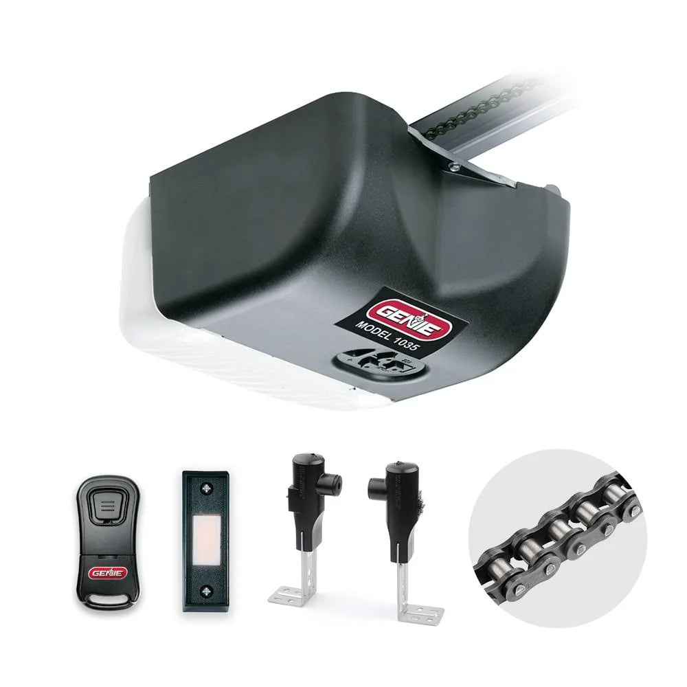 Genie 1035-VE 0.5-HP Chain Drive Garage Door Opener - Black - Each