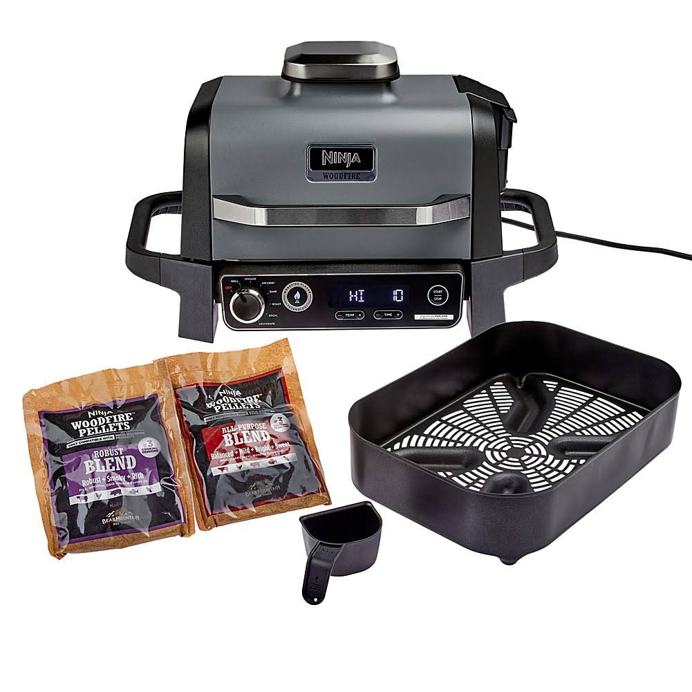 Ninja OG701 Woodfire Outdoor Grill, 7-in-1 Master Grill, BBQ Smoker