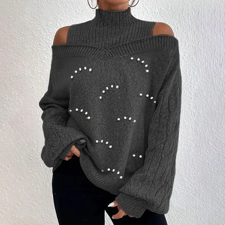 Off Shoulder Knit Sweater