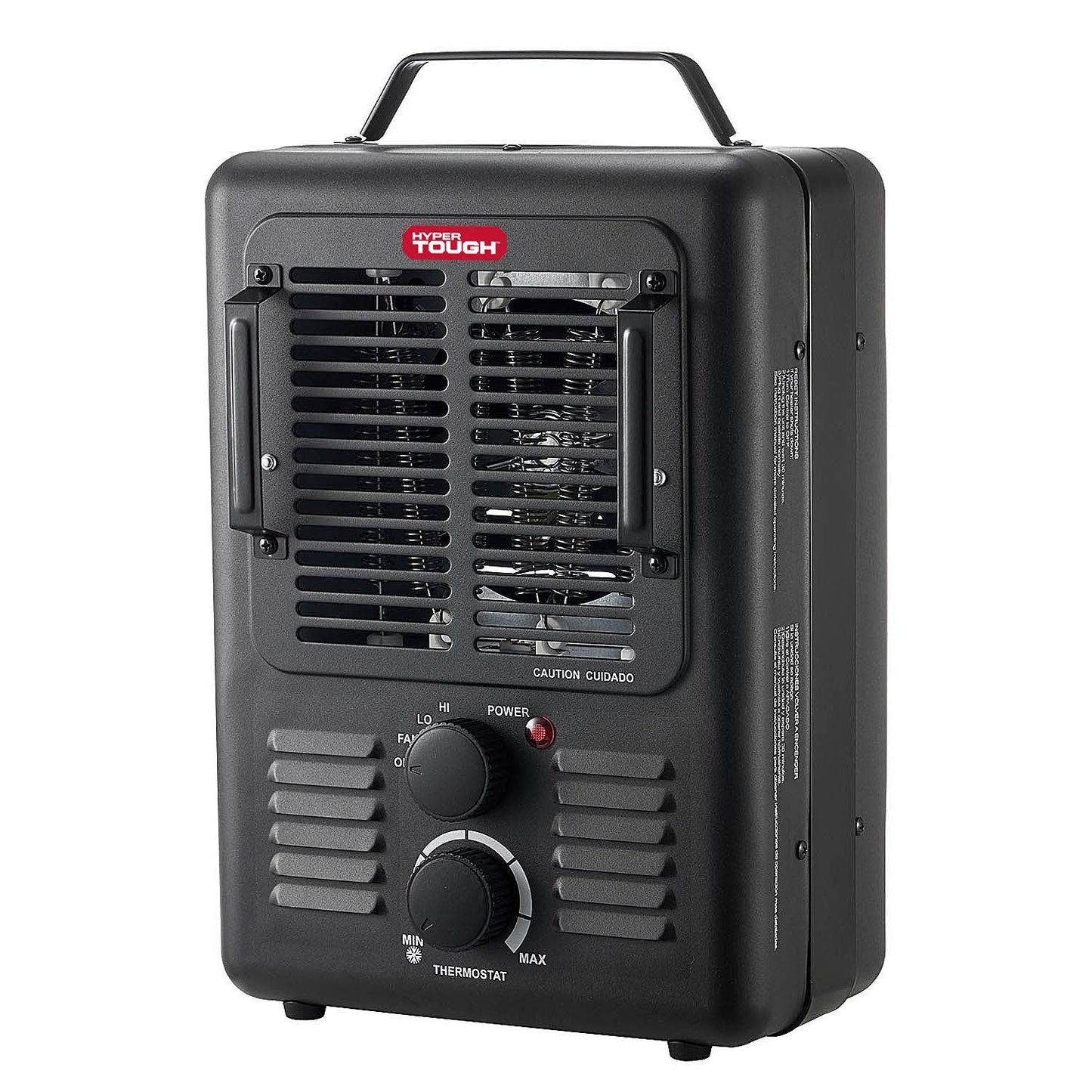 Hyper Tough 1500W Utility Space Heater, Size: 10.24 inch x 6.89 inch x 15.91 inch, Black