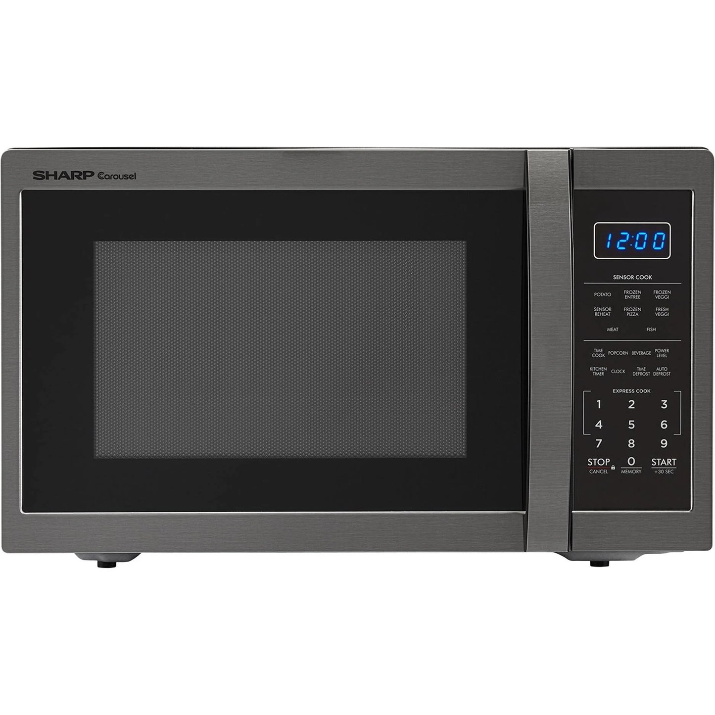 Sharp 1.4 Cu.Ft. Black Stainless Steel Countertop Microwave