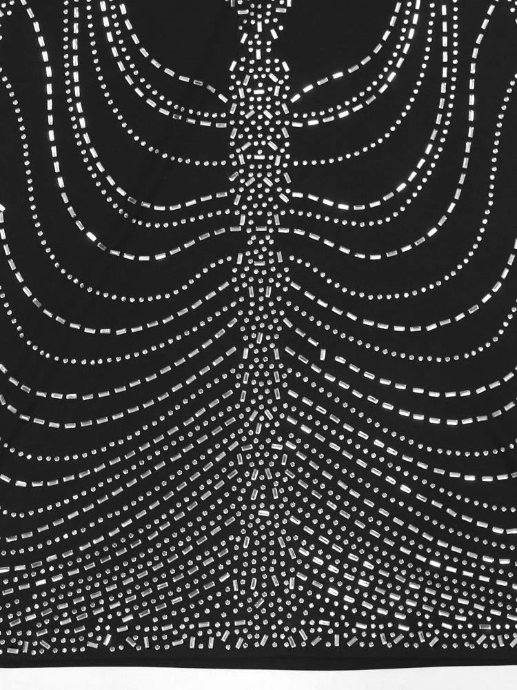 Rhinestone Mesh Minidress