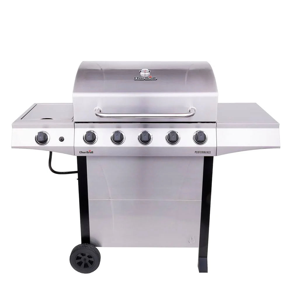 Char-Broil Performance Series Silver 5-Burner Liquid Propane GAS Grill with 1 Side Burner