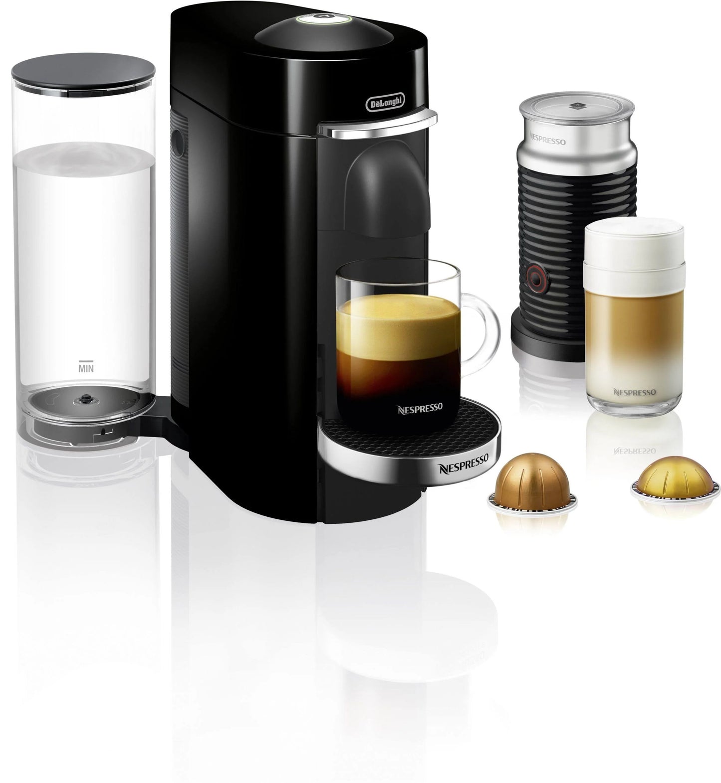 De'Longhi Nespresso VertuoPlus Coffee and Espresso Maker with Aeroccino, Black