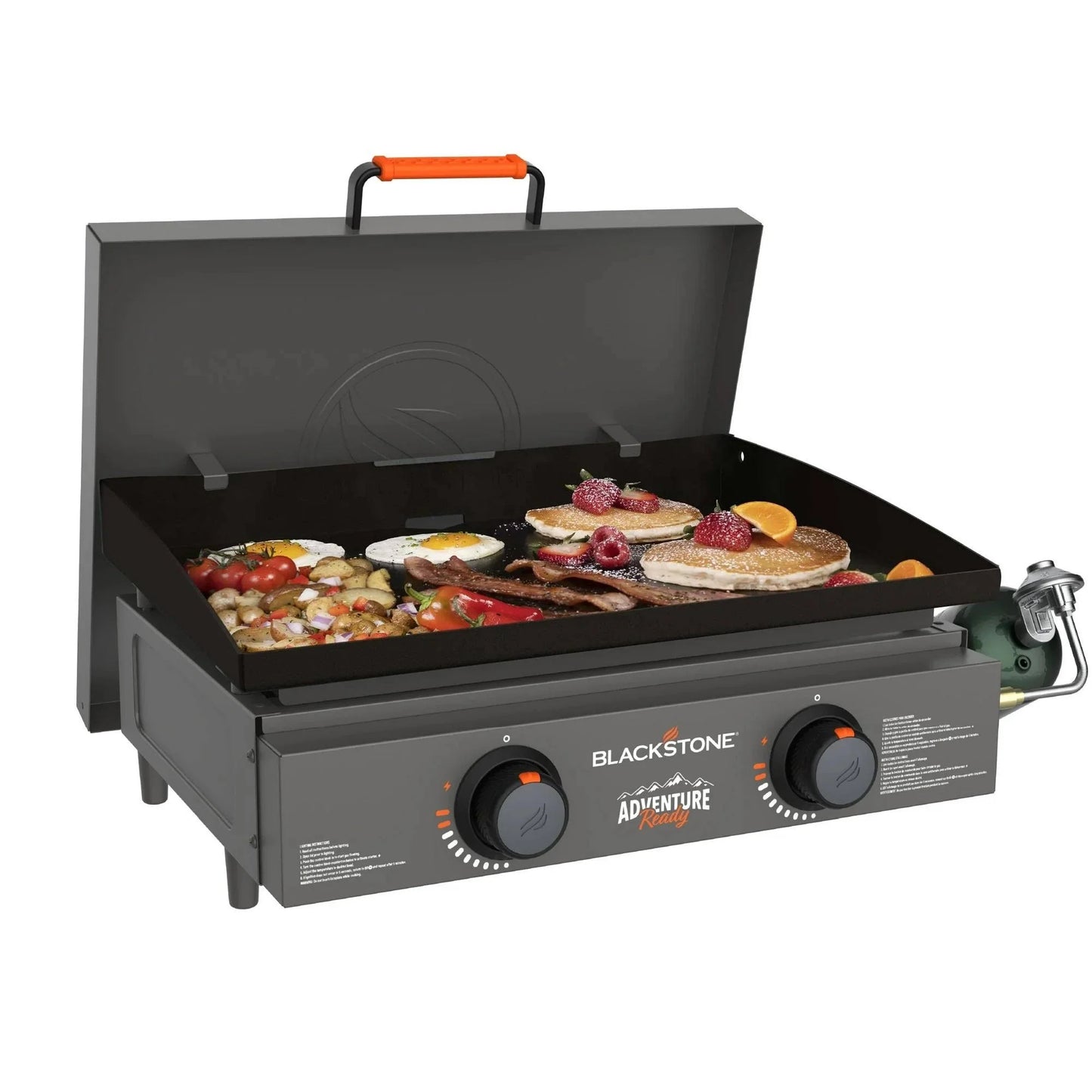 Blackstone Adventure Ready 2-Burner 22 inch Propane Griddle with Hard Cover in Smokey Mountain