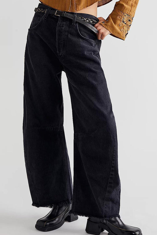 Straight-leg Denim Ninth Pants
