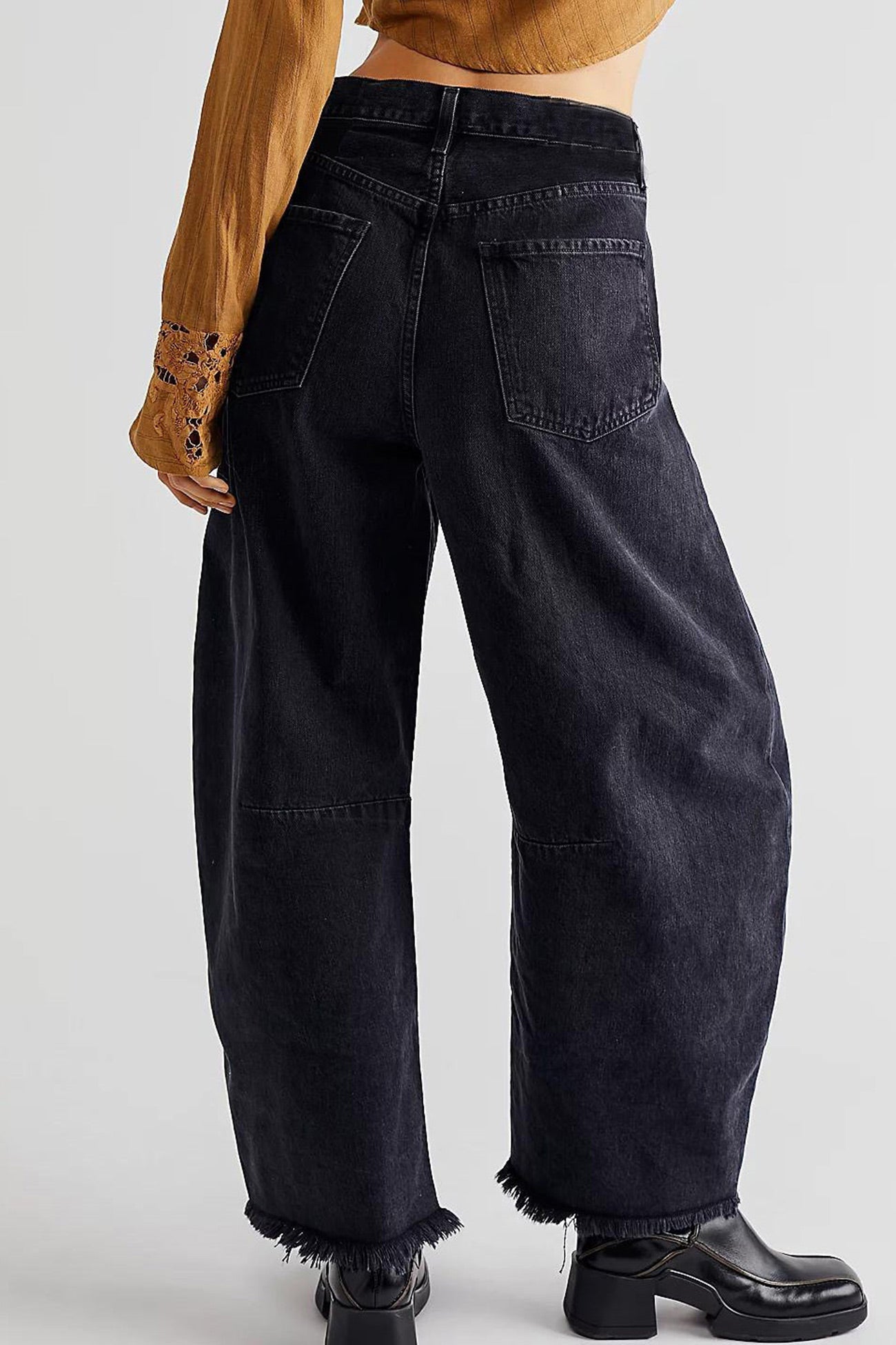 Straight-leg Denim Ninth Pants