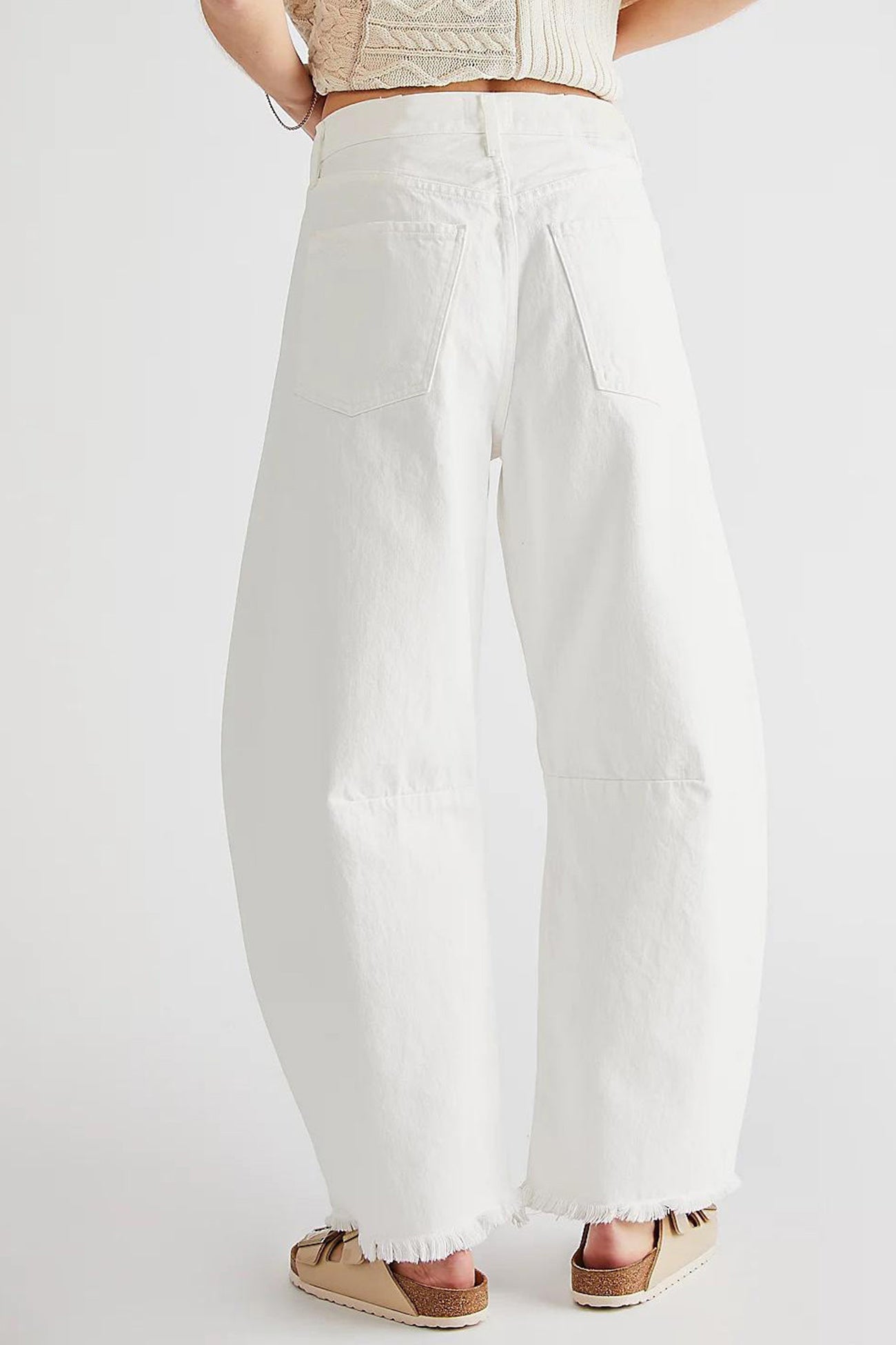 Straight-leg Denim Ninth Pants