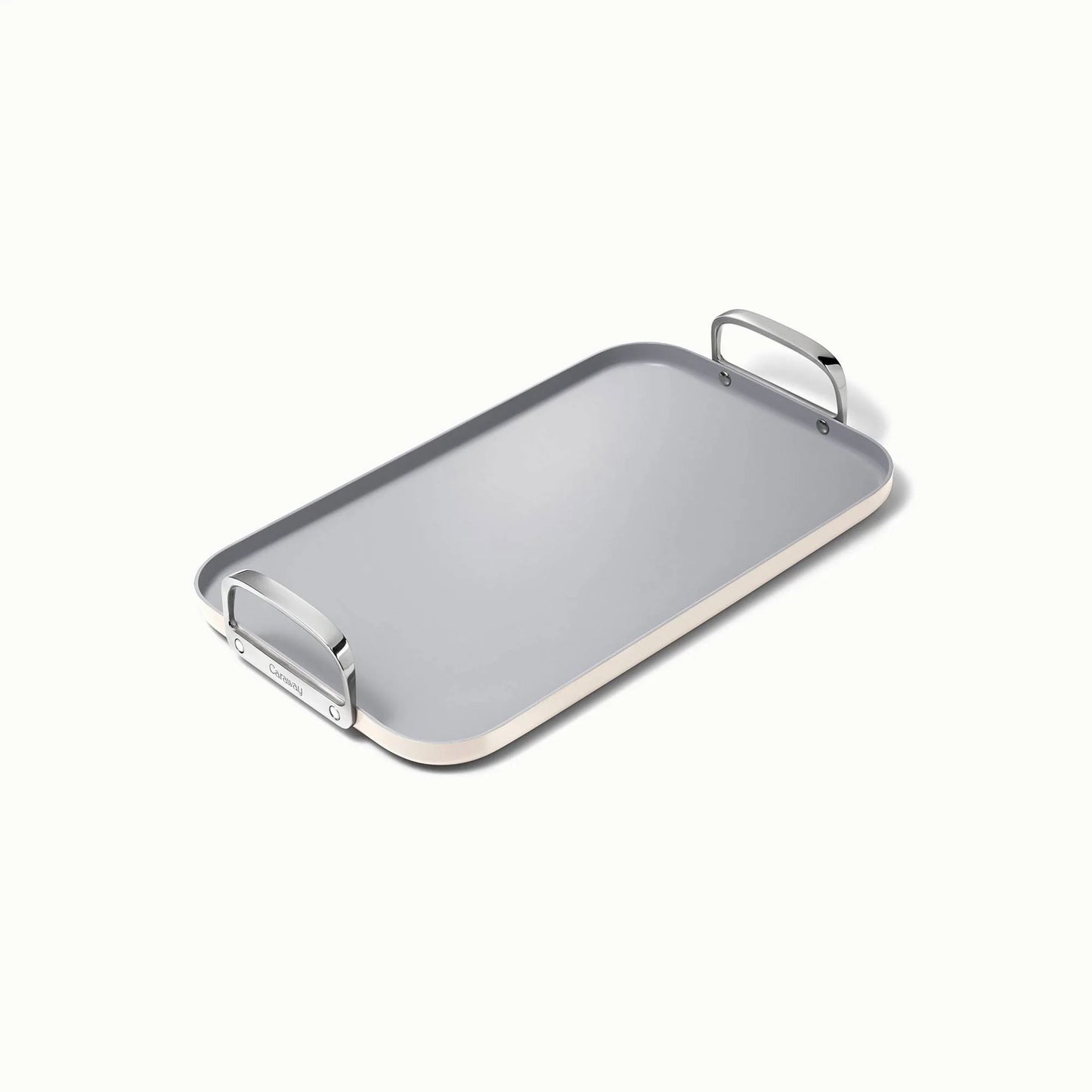 Caraway Ceramic Nonstick Double Burner Griddle in Cream