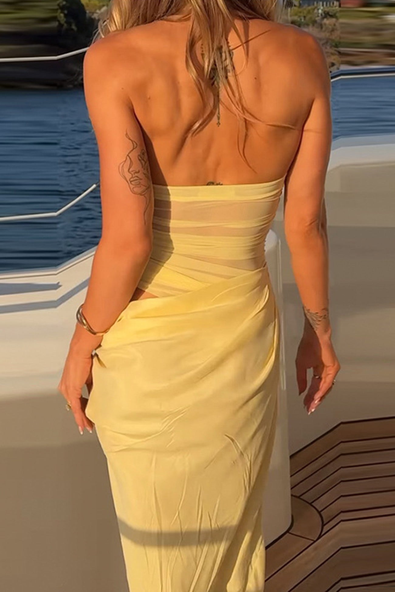 Halter Neck Cutout Pack Hip Dress
