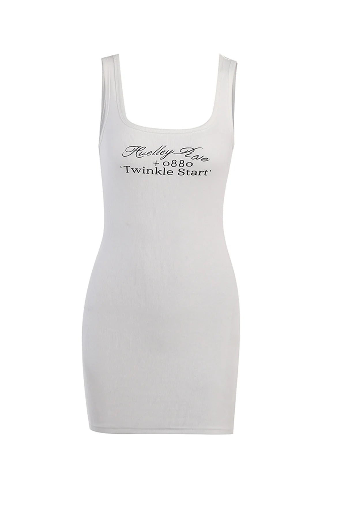 Letter Print Bodycon Tank Dresses