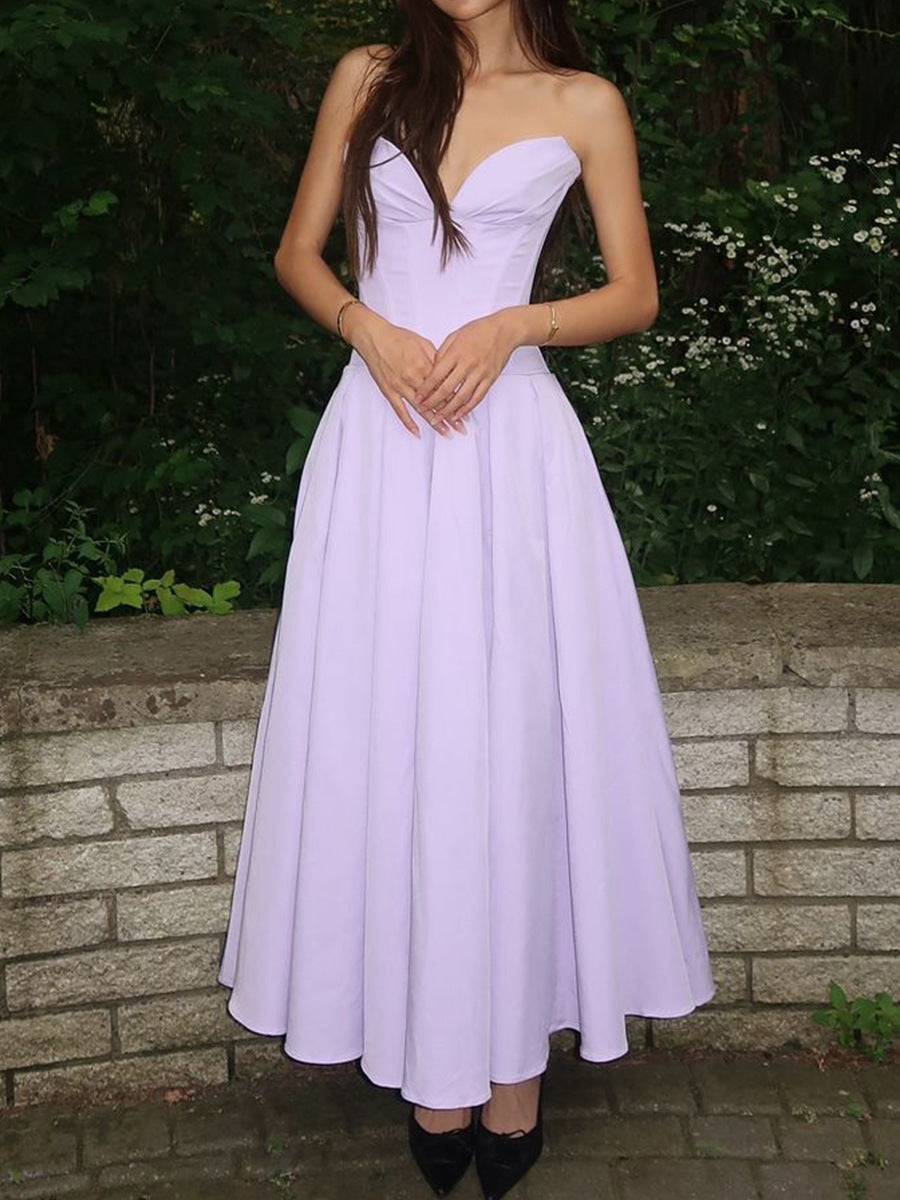 Fishbone Waistline Gown Dress