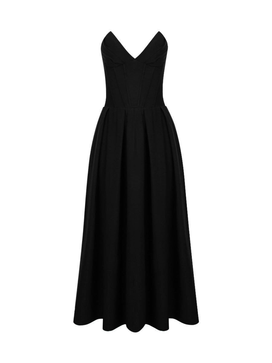Fishbone Waistline Gown Dress