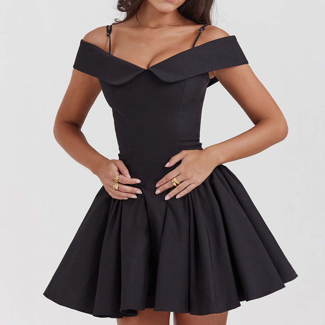 Hepburn Style Black Dress