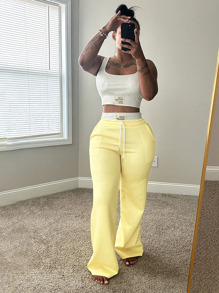 Lounge Crop Tank & Wide Pans Set