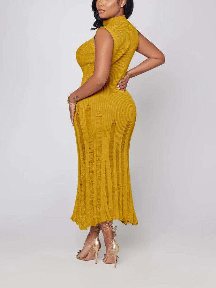 Knit Ripped Dress
