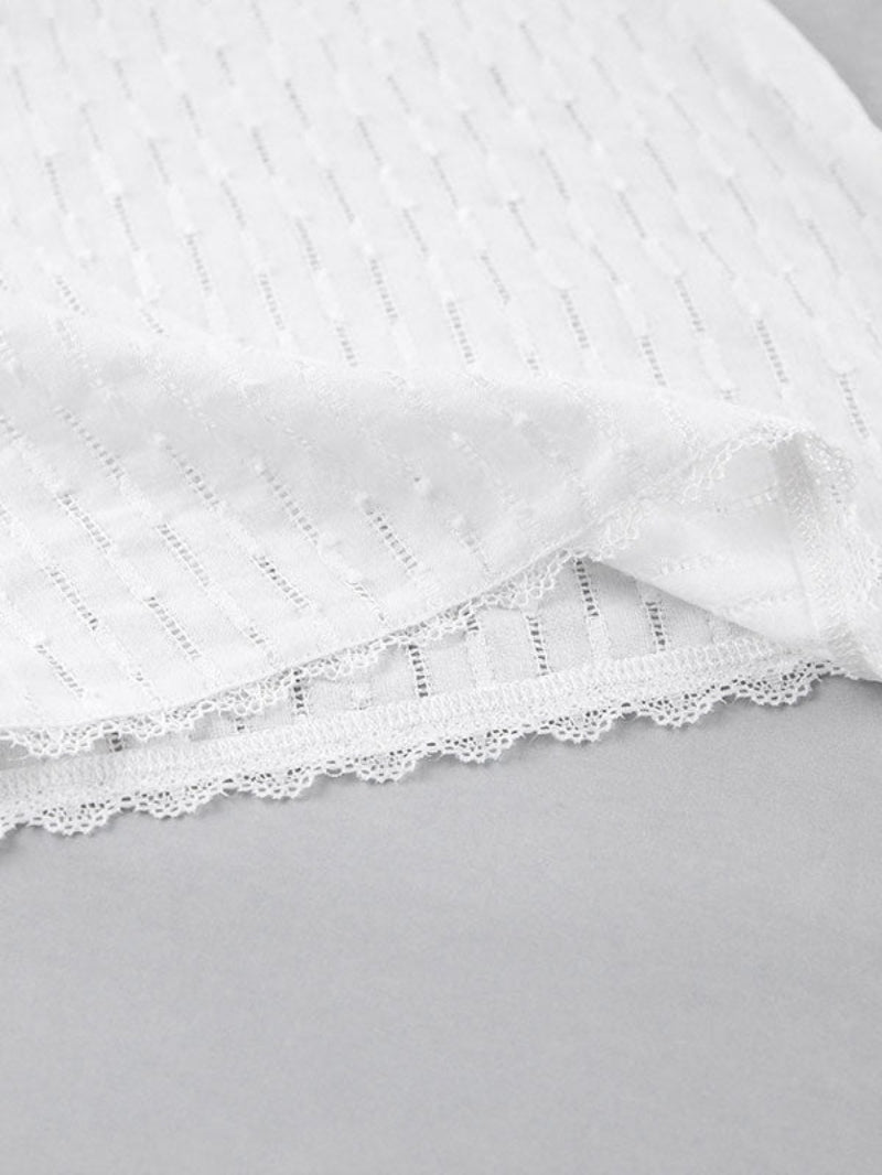 Lace Trim Hollow Out Mini Nightdress