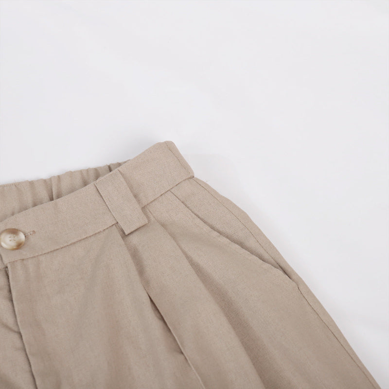 Linen Sleeveless Vest Long Pant Set