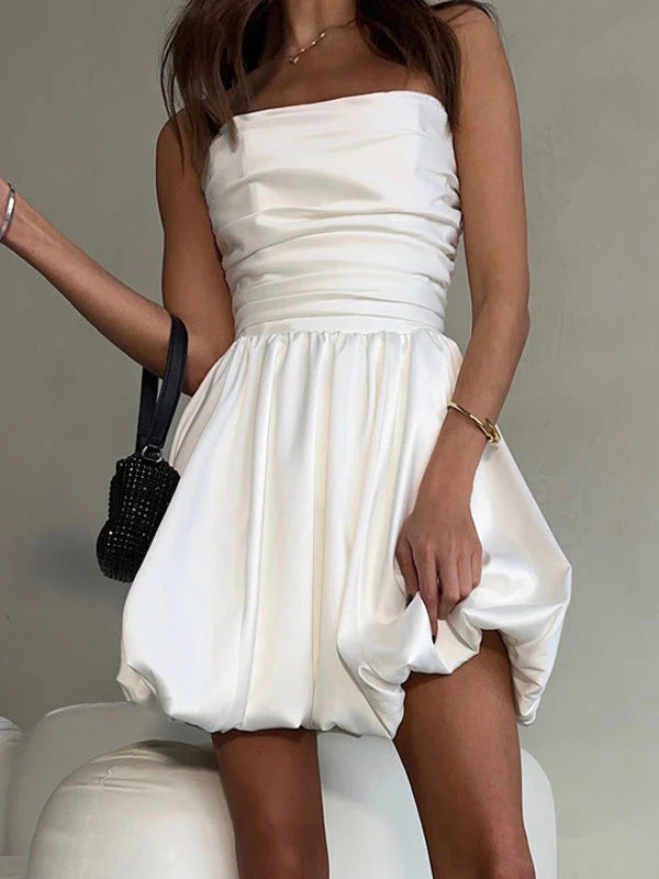Sleeveless Ruched Mini Dress