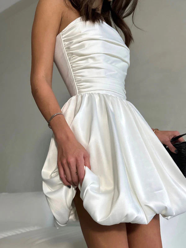 Sleeveless Ruched Mini Dress