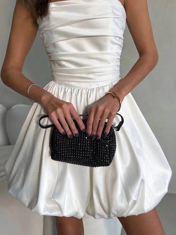 Sleeveless Ruched Mini Dress