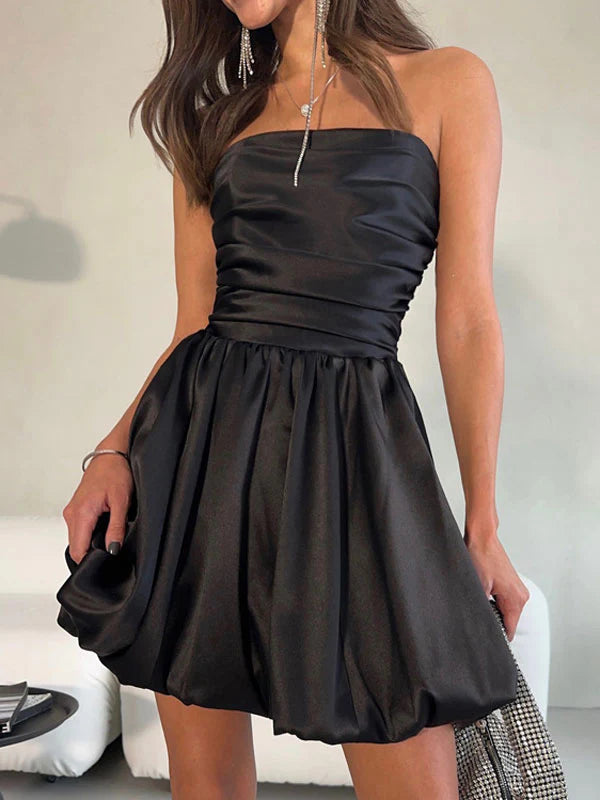 Sleeveless Ruched Mini Dress