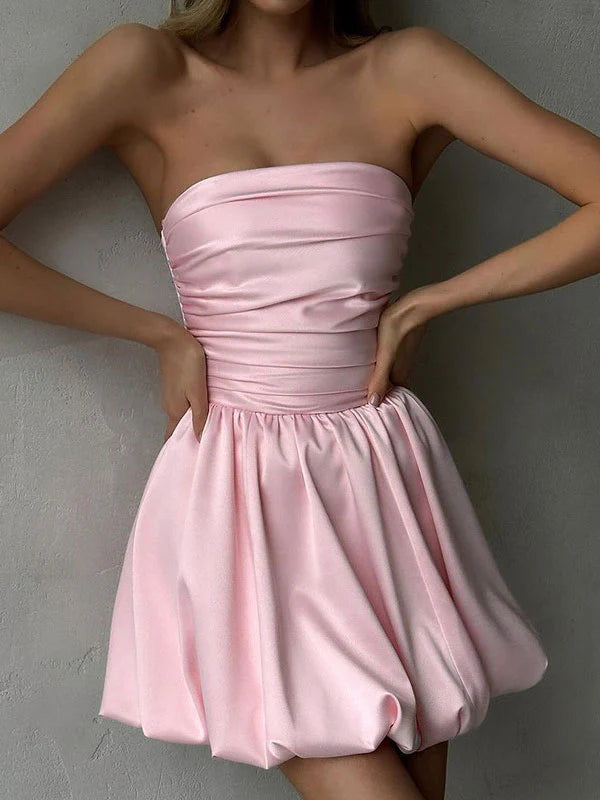 Sleeveless Ruched Mini Dress