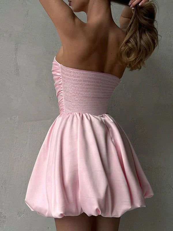 Sleeveless Ruched Mini Dress