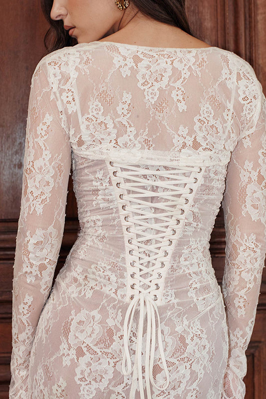 Lace Fishtail Cami Dress With Cover-up