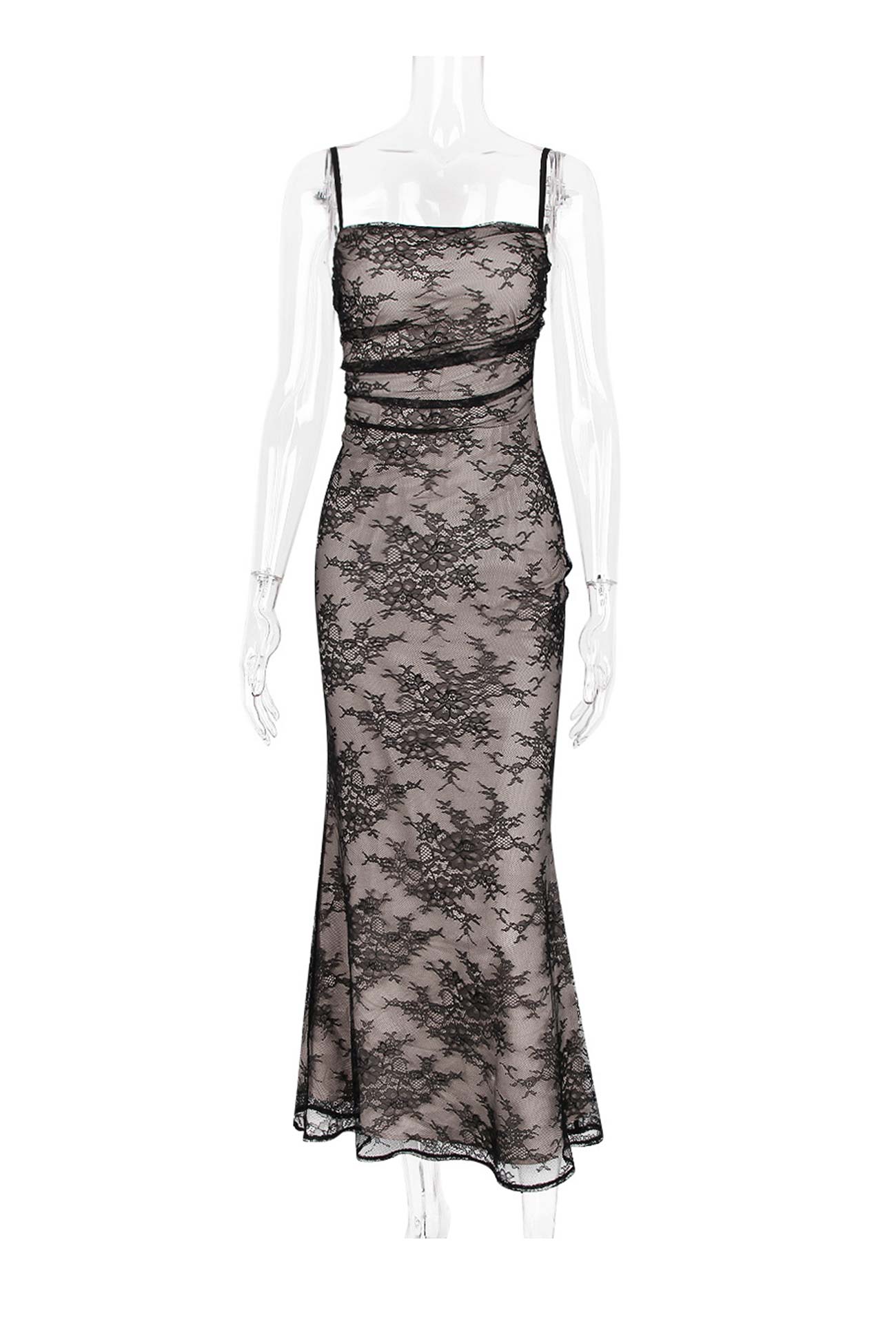 Lace Fishtail Cami Dress With Cover-up
