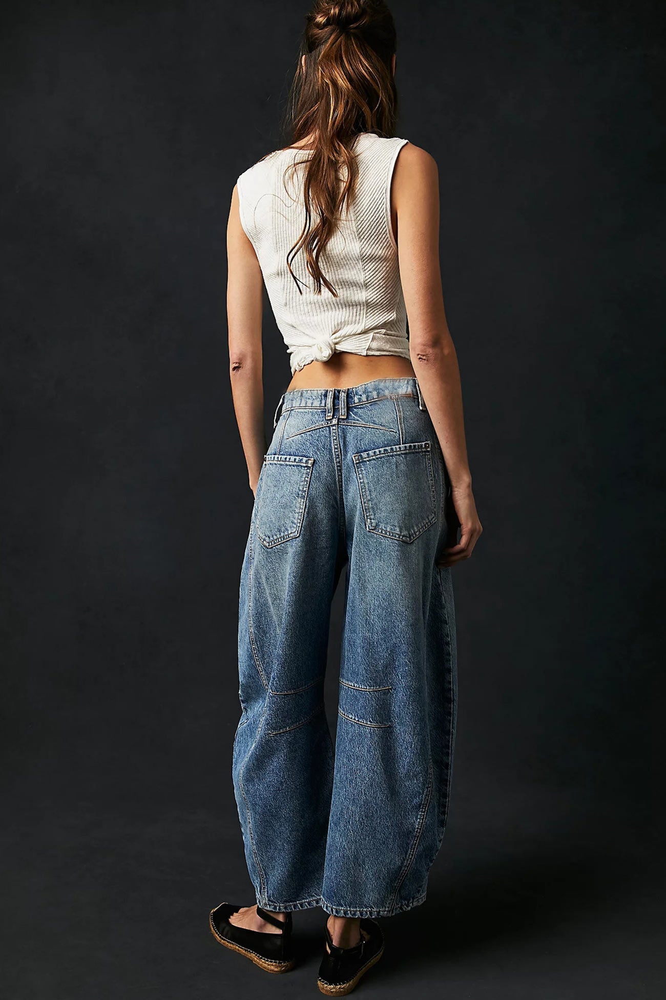 Mid-Rise Baggy Ballon Jeans