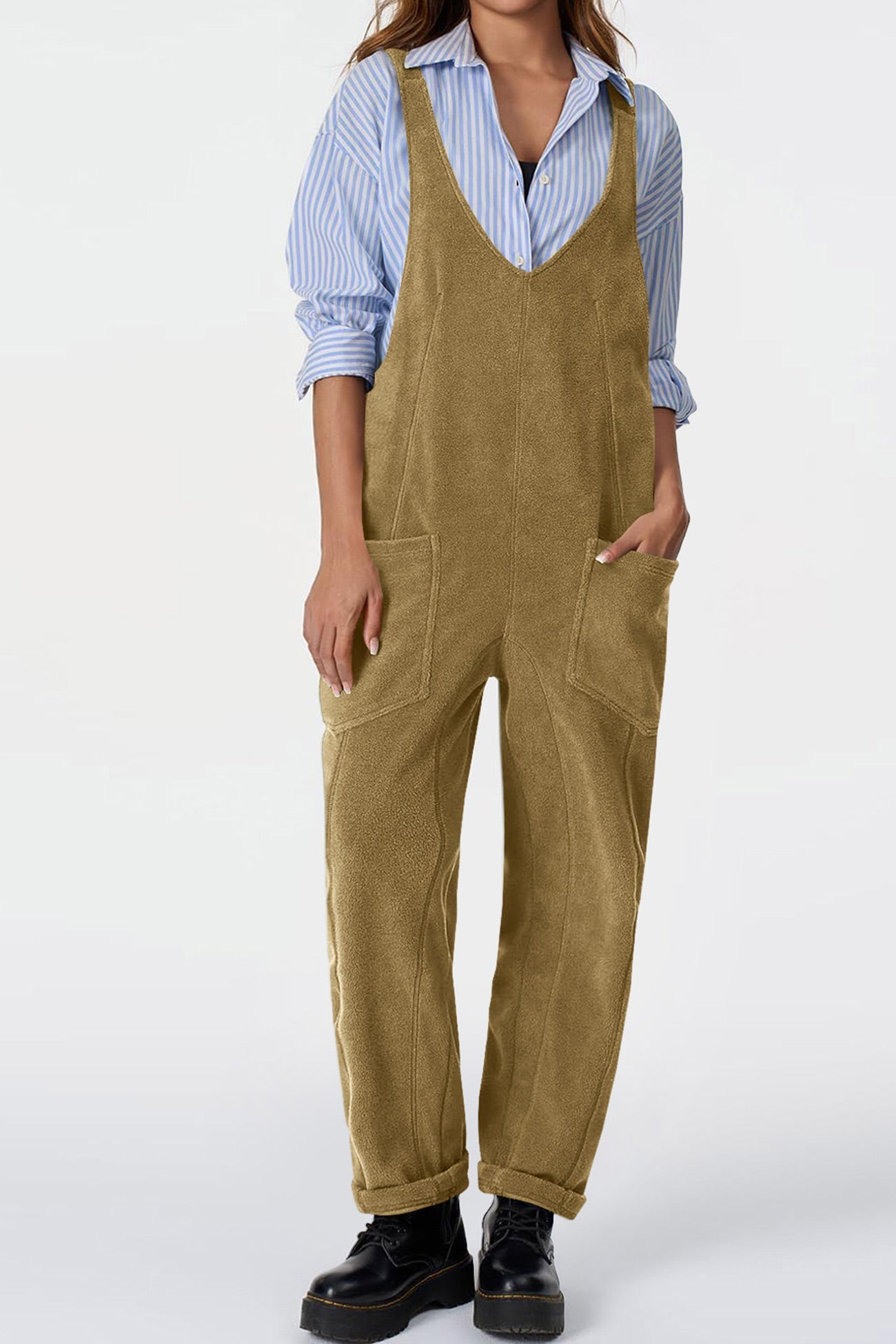 Polar Fleece Front With Pockets Overall pants