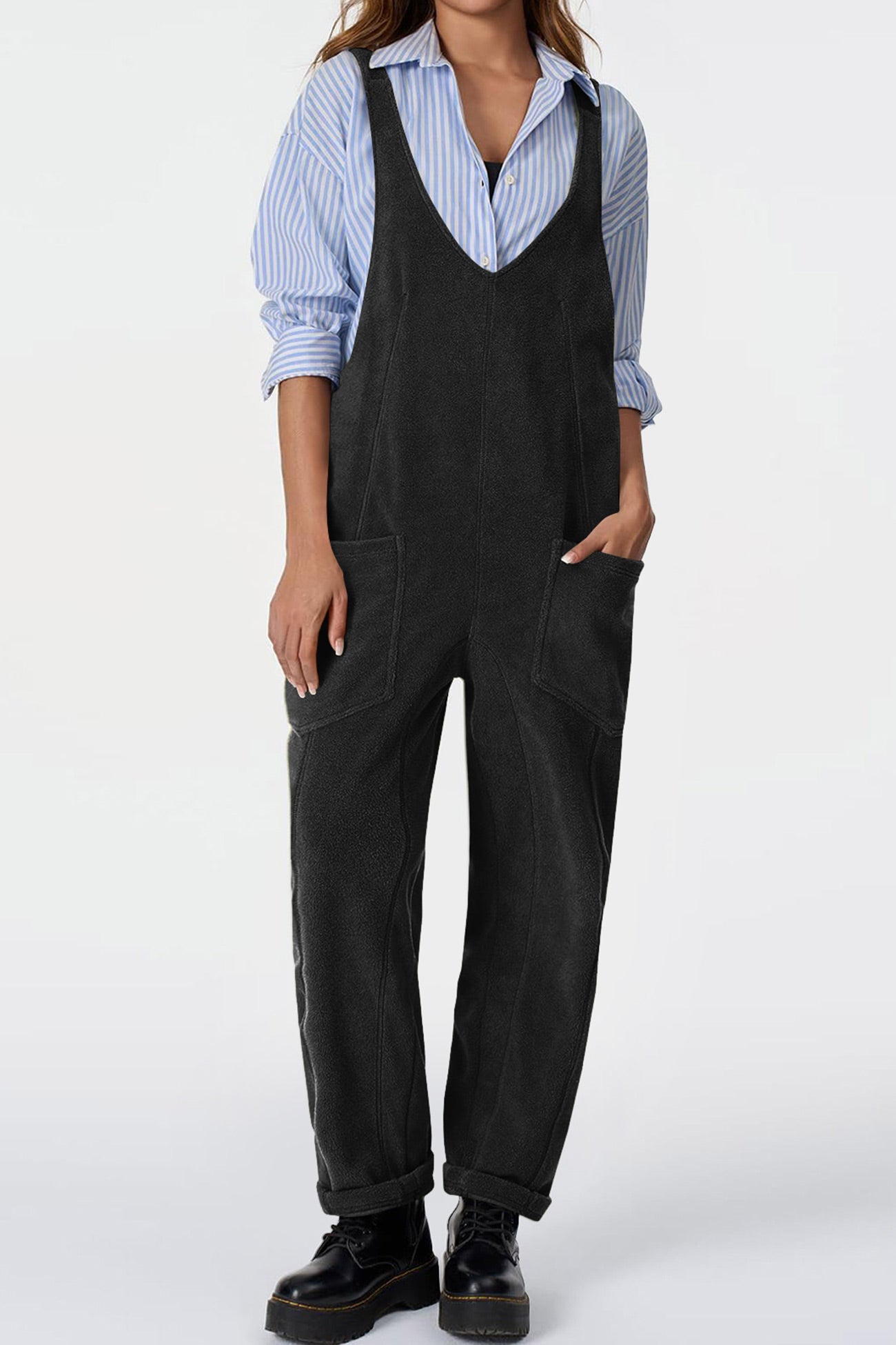 Polar Fleece Front With Pockets Overall pants