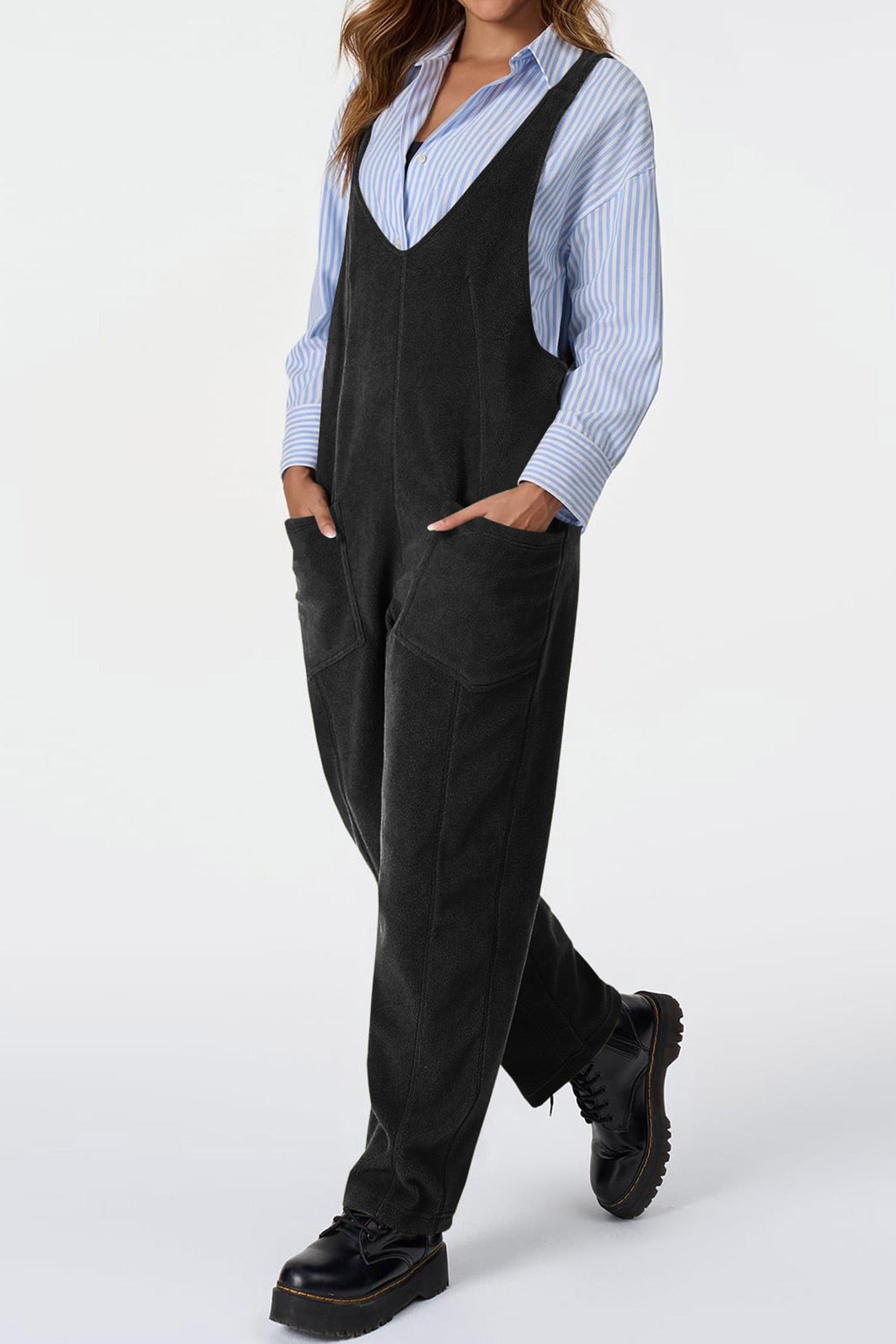 Polar Fleece Front With Pockets Overall pants