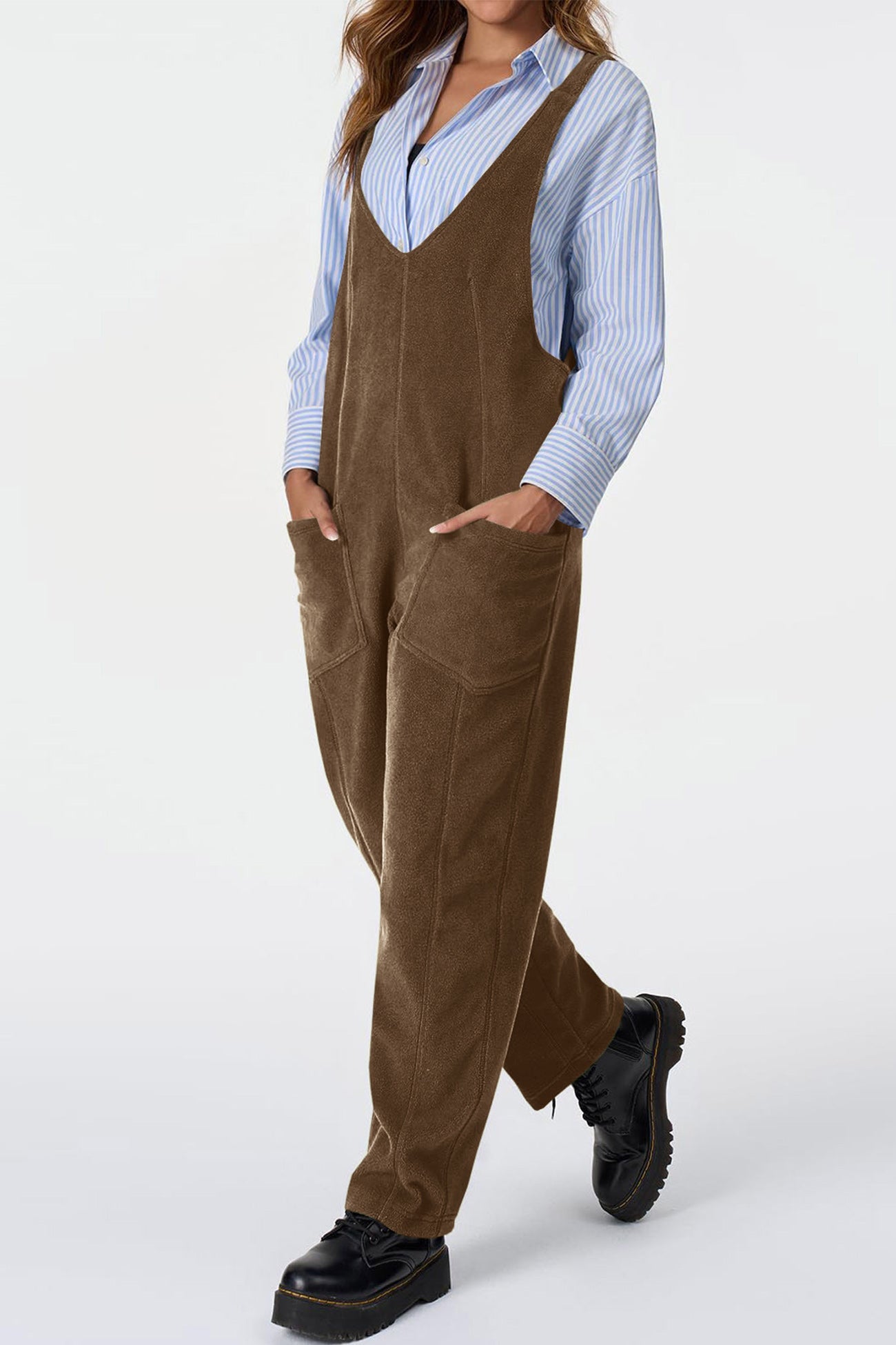 Polar Fleece Front With Pockets Overall pants