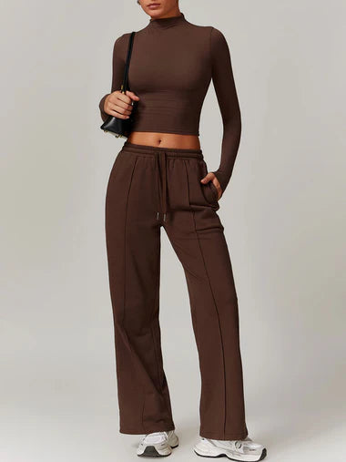 Side Stripe Wide Leg Trousers
