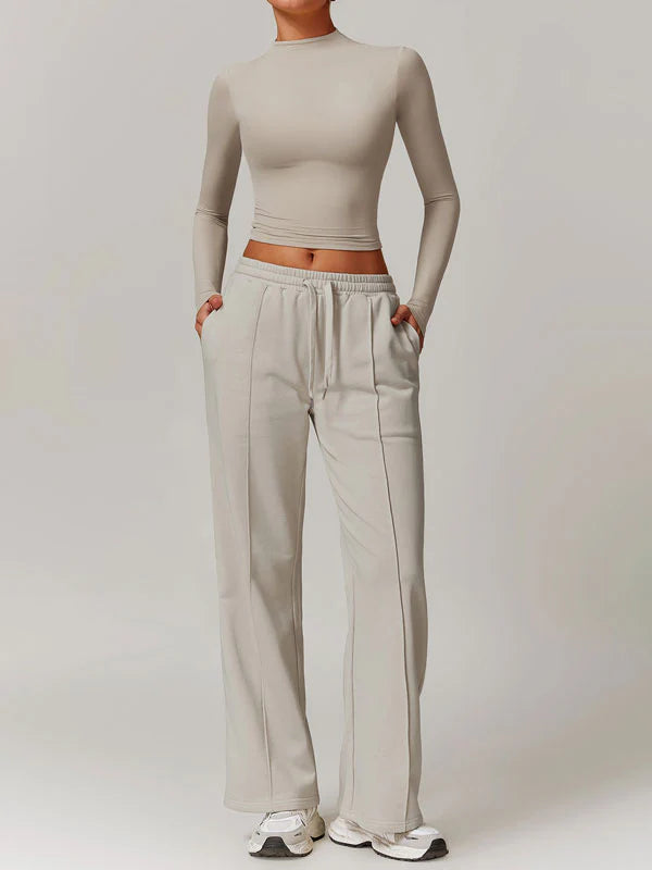 Side Stripe Wide Leg Trousers