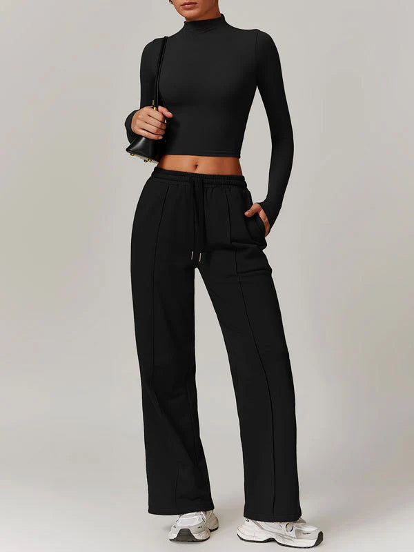 Side Stripe Wide Leg Trousers