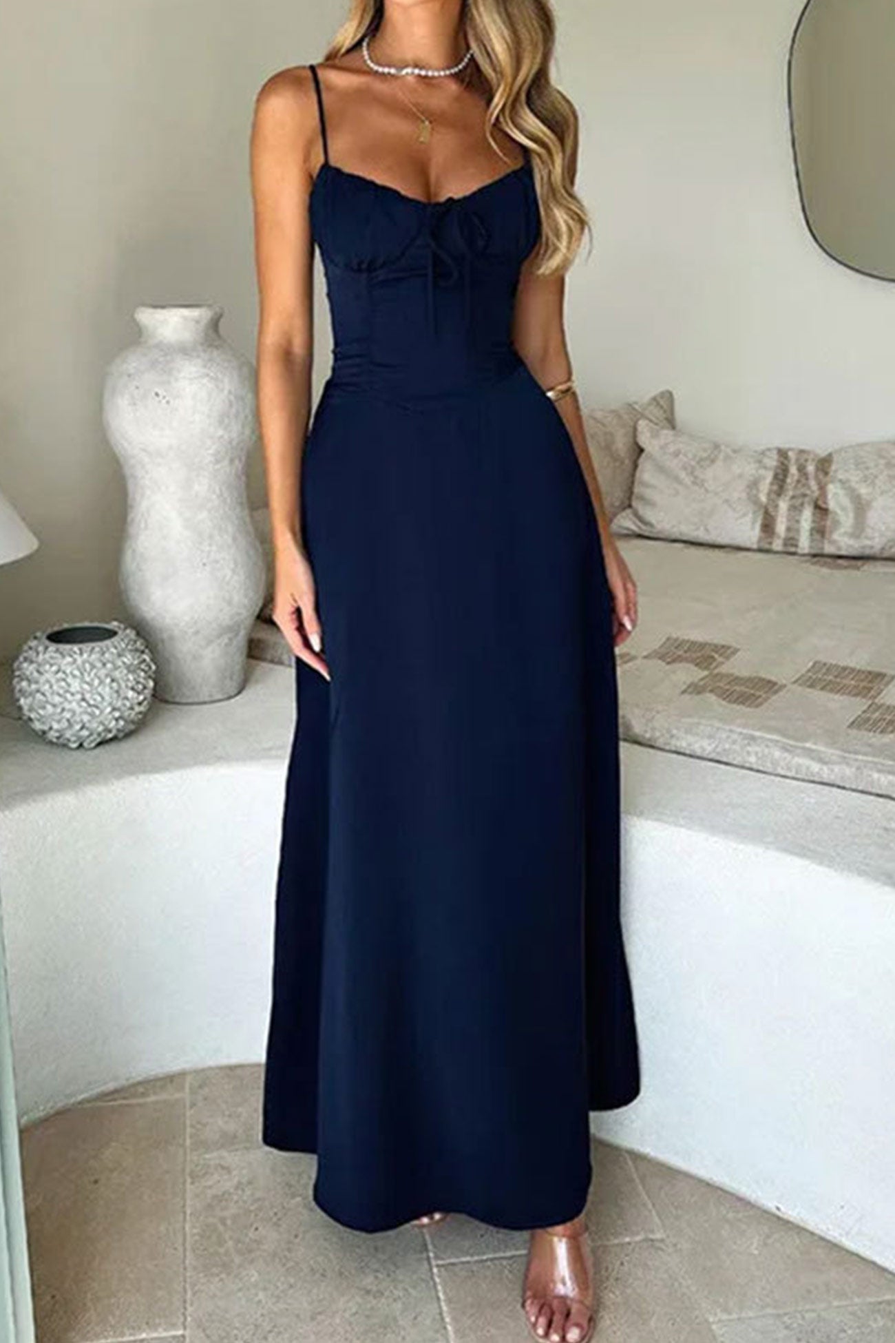 Tie-up Corset A-line Cami Dress