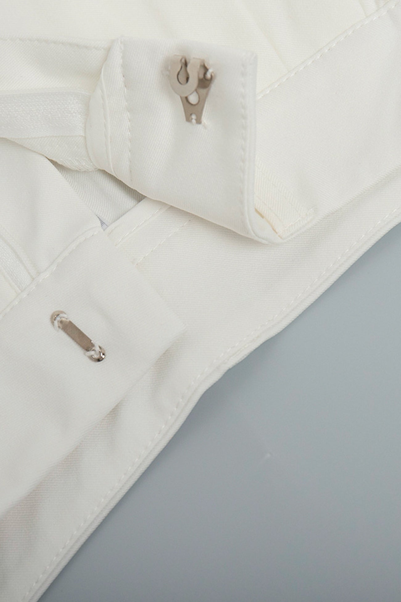 White High Rise Wide Leg Long Pants