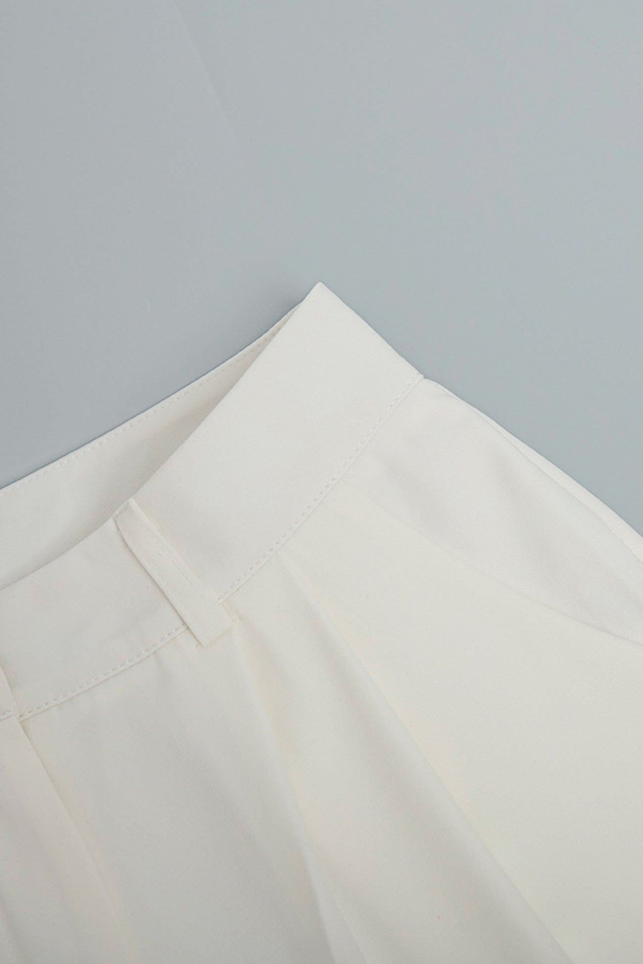 White High Rise Wide Leg Long Pants