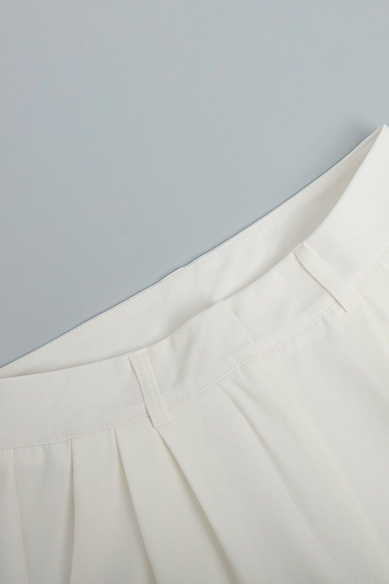 White High Rise Wide Leg Long Pants