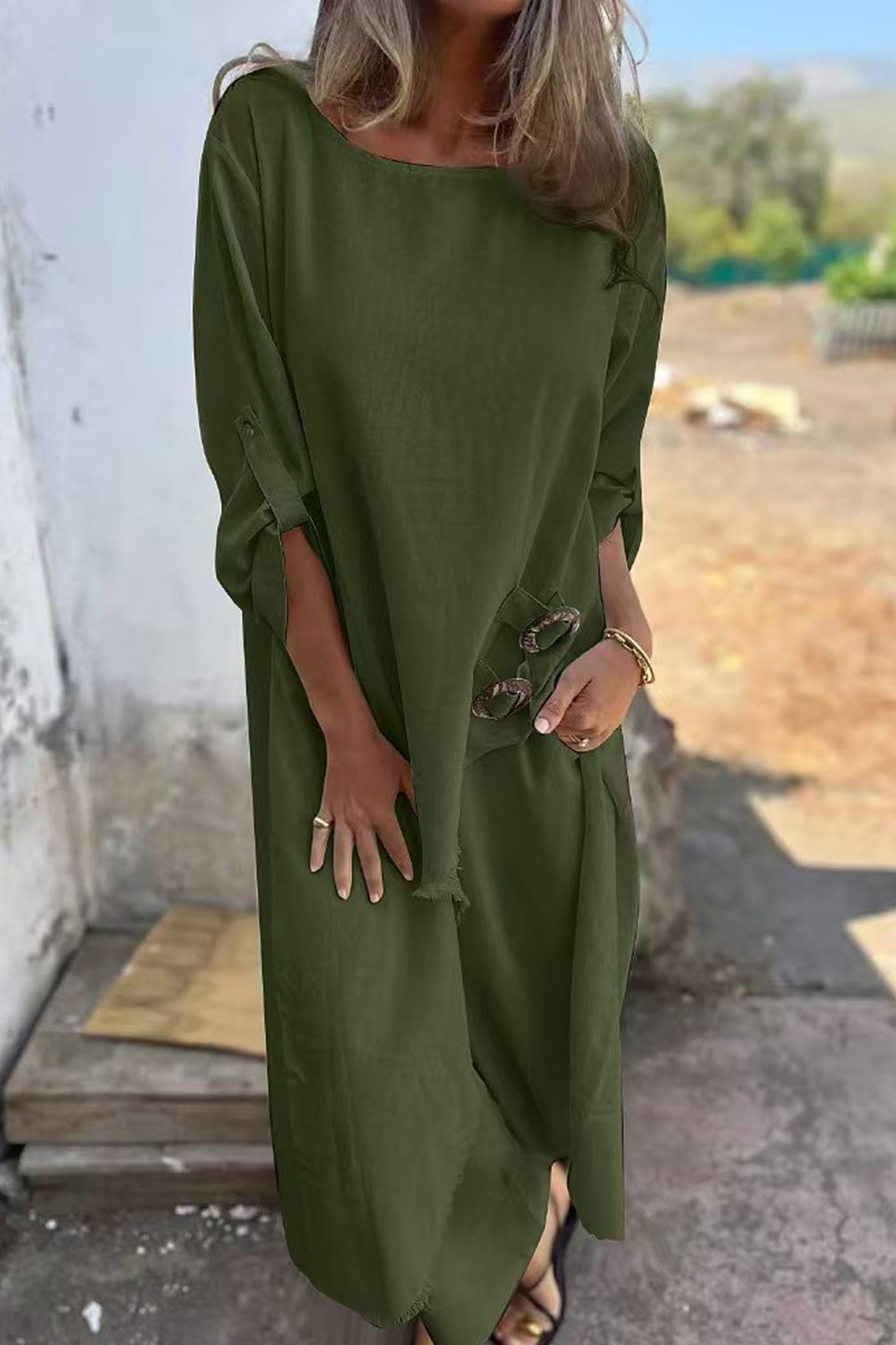 Raw Edge Long Tops Two Piece Pants Set
