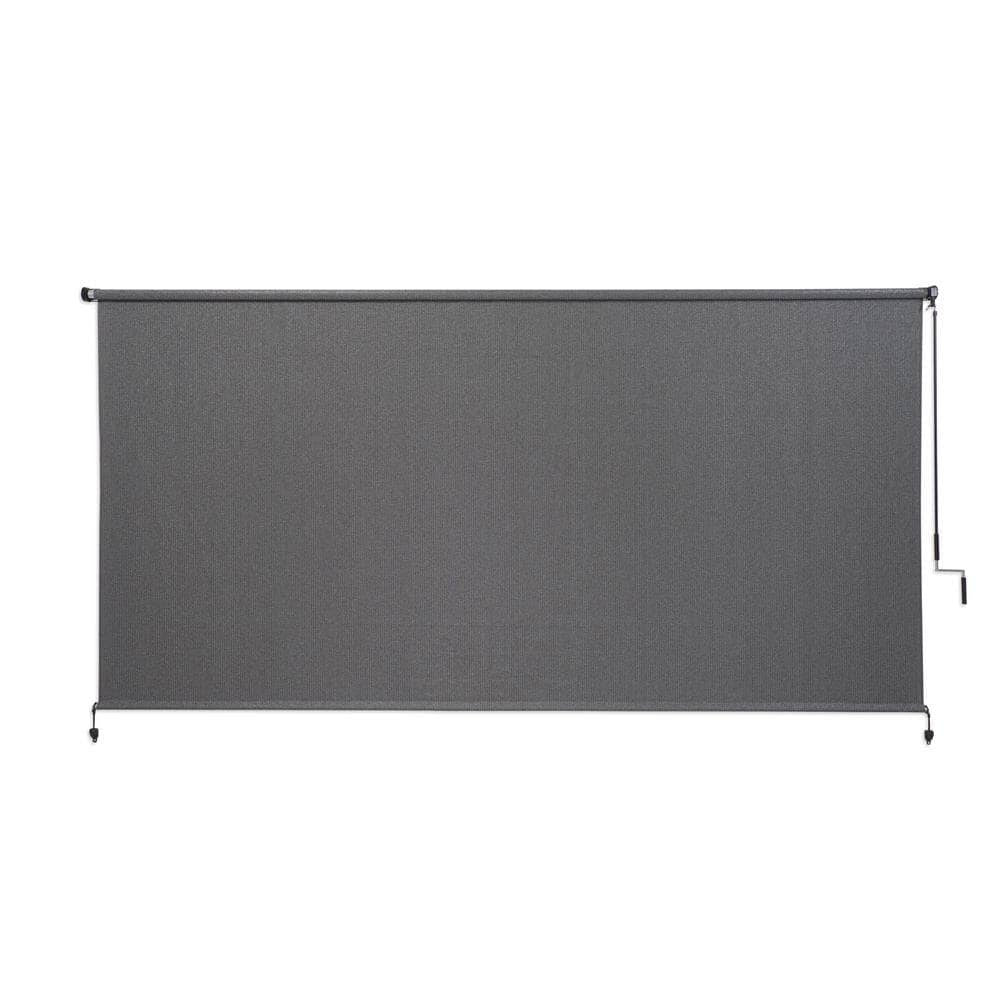 Coolaroo Roller Shade Cordless Light Filtering Fabric Exterior Pewter