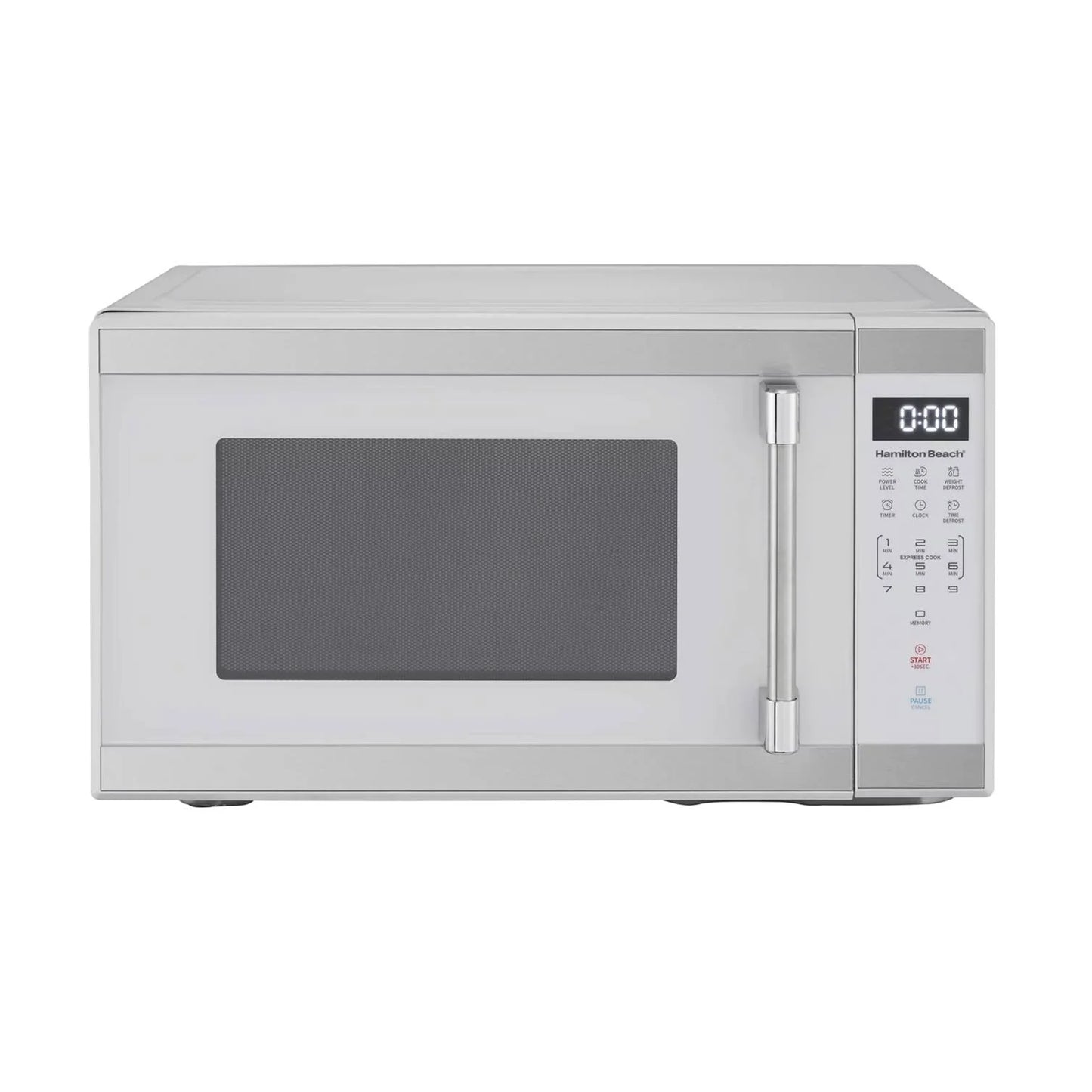 Hamilton Beach 1.1 Cu. ft. Countertop Microwave Oven, 1000 Watts, White Stainless Steel, Size: Mid-Size
