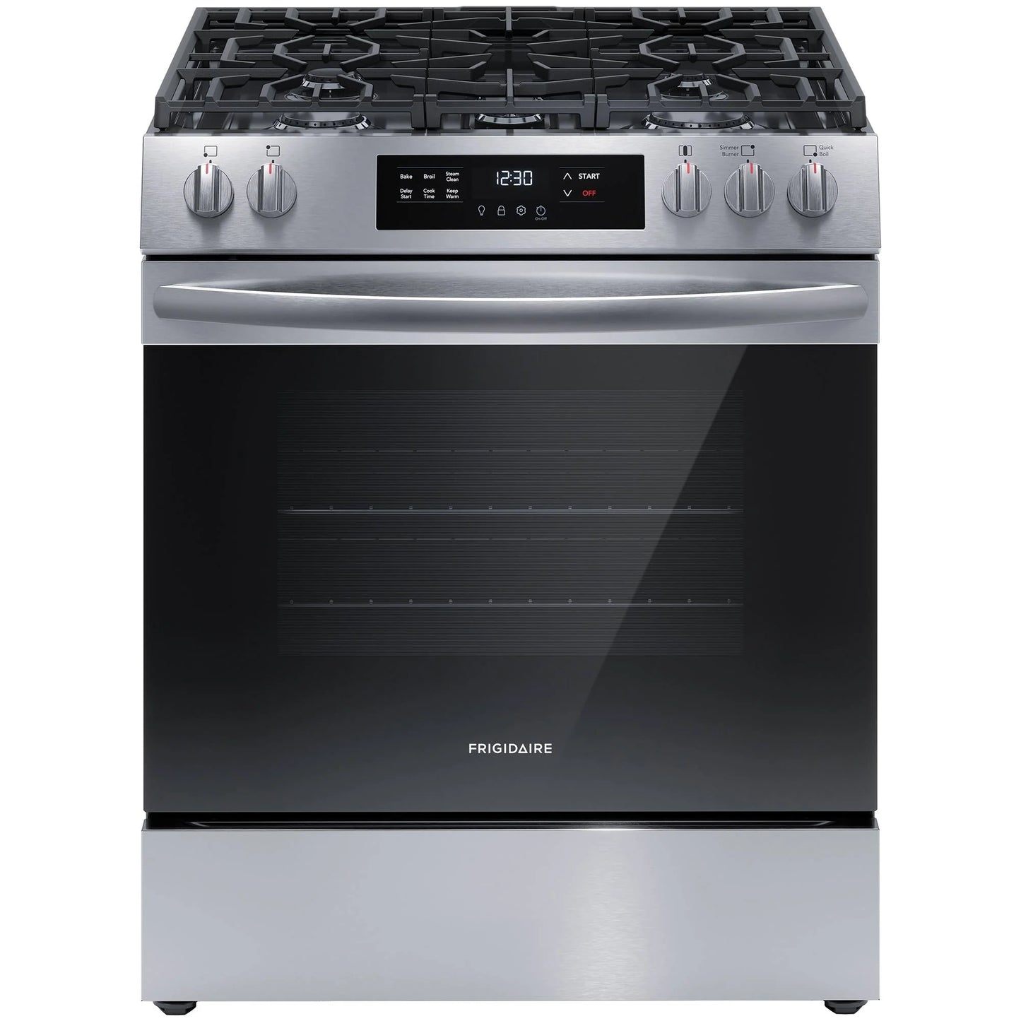 Frigidaire 30" Front Control GAS Range with Quick Boil Stainless Steel